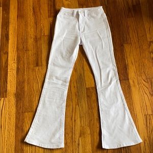 White Bootcut Jeans